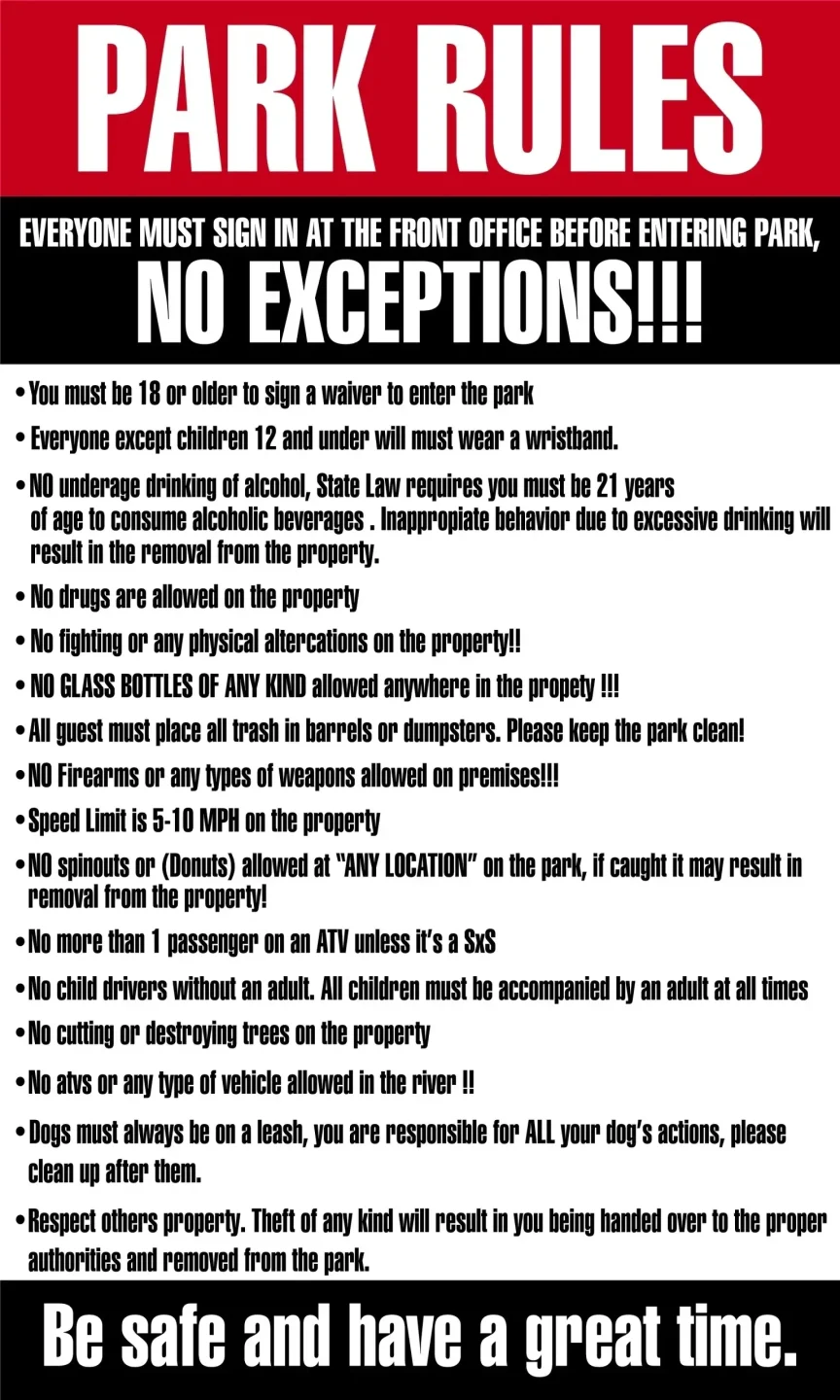 Unlimited offroad rules